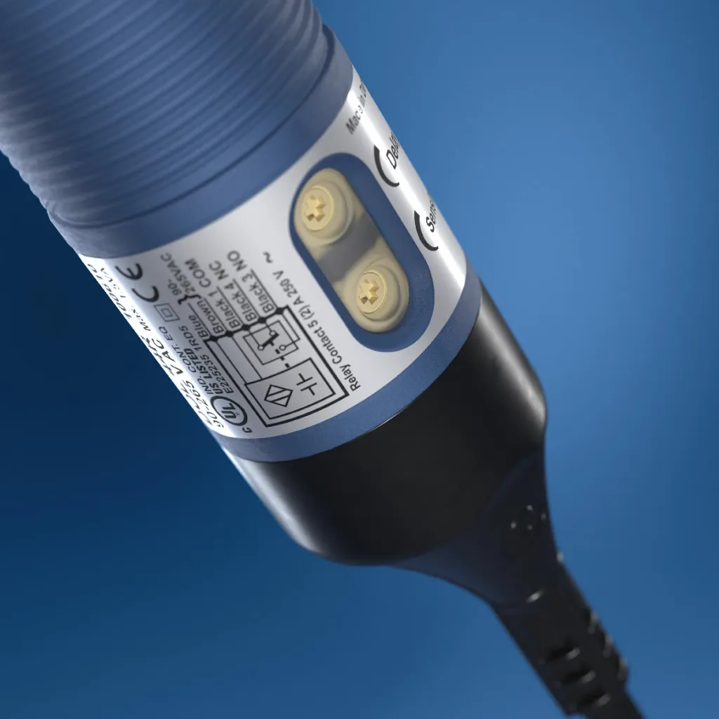DOL 44 capacitive sensor close-up of adjustment dial labels