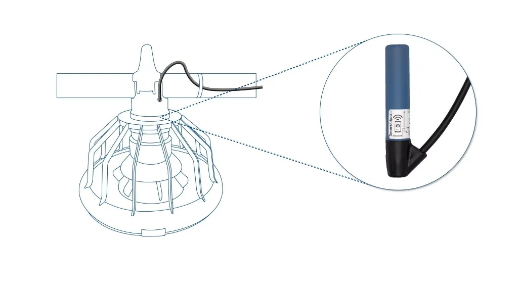 DOL 26 small capacitive sensor mounted inside feed feeder diagram