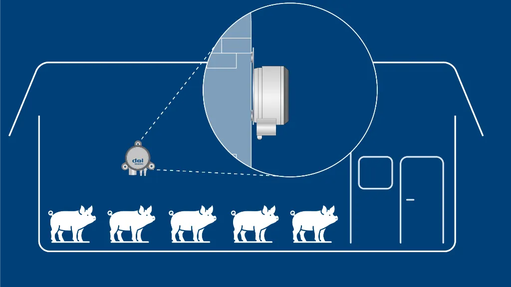 DOL 18 sub-pressure sensor mounting diagram for swine barns