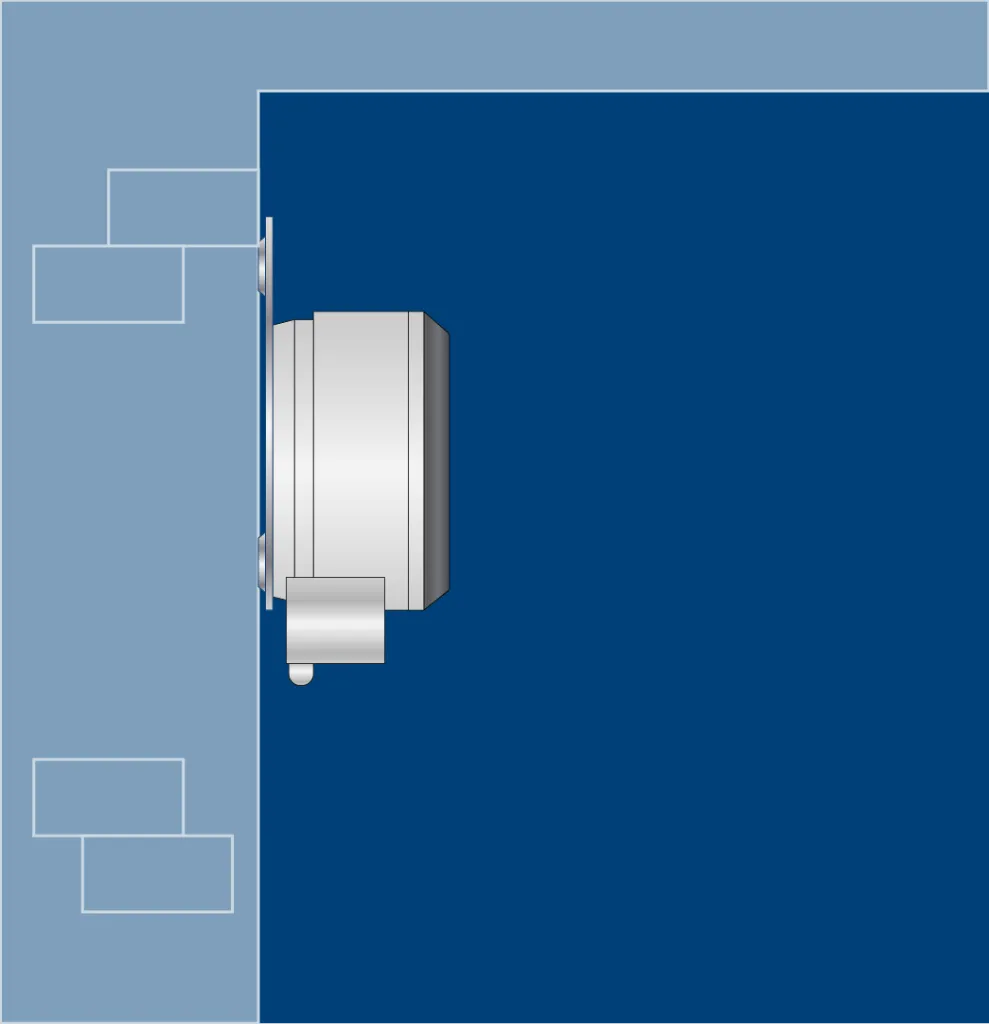 DOL 18 sub-pressure sensor wall mounting installation diagram