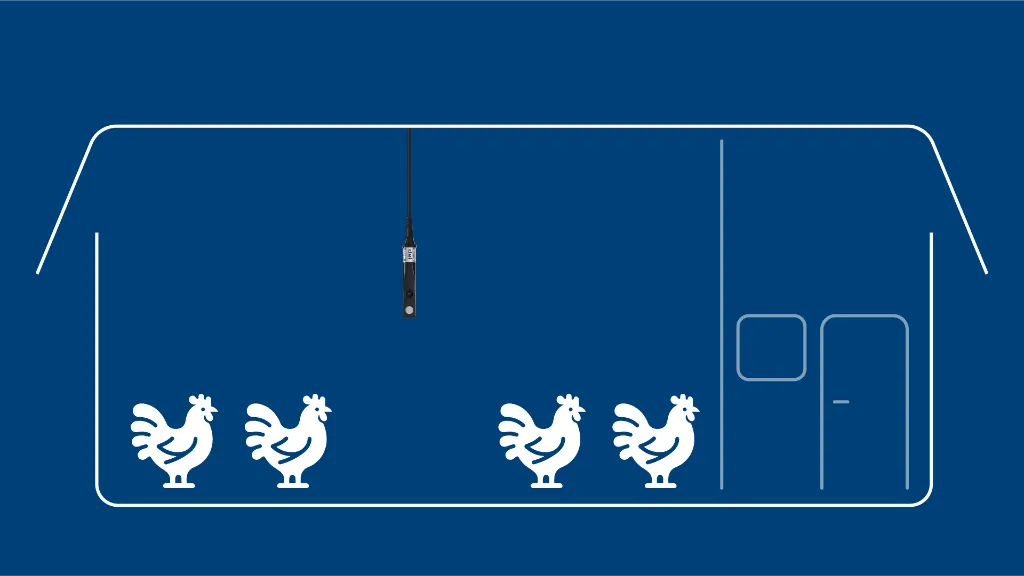 DOL 114 sensor mounting diagram for poultry houses