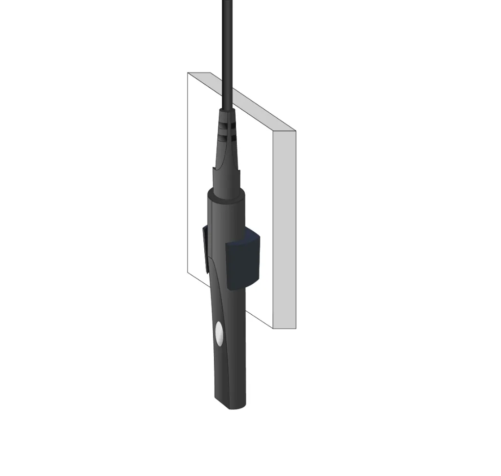 DOL 114 sensor mounted through barn wall panel - installation diagram