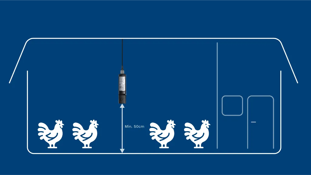 DOL 119 CO2 sensor mounting diagram for poultry houses