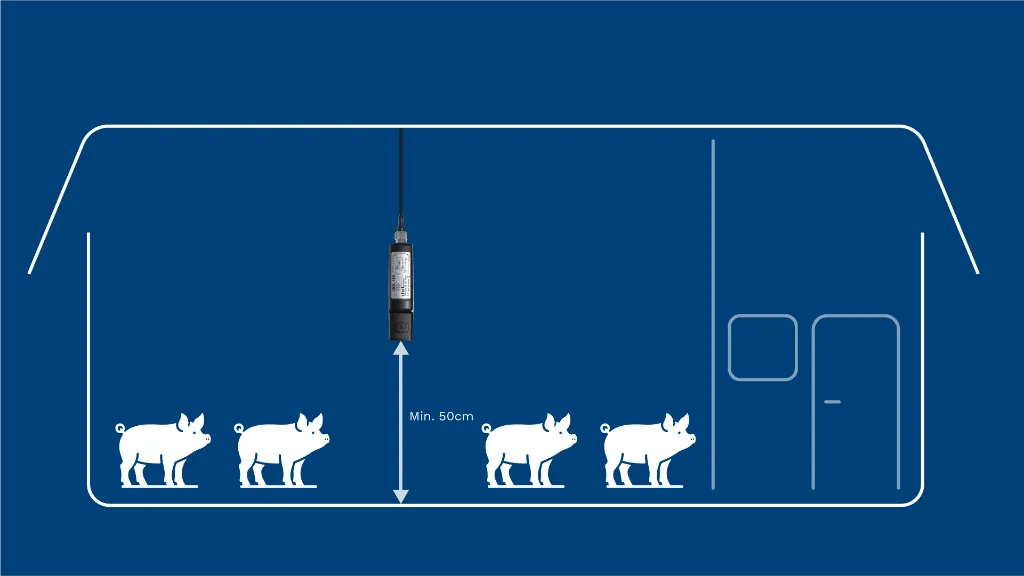 DOL 119 CO2 sensor mounting diagram for swine barns
