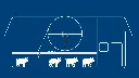 DOL 12 temperature sensor mounting and coverage diagram for swine barns